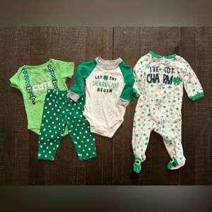 St. Patrick’s Day Baby Clothes, Size 6-9 And 9 Months